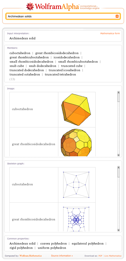 Archimedean solids