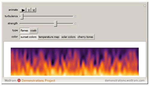 Simulating Flickering Fire with Noisy Cellular Automaton