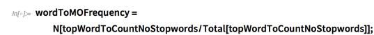 wordToMOFrequency=N wordToMOFrequency=N