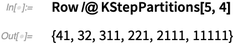Row /@ KStepPartitions Row /@ KStepPartitions
