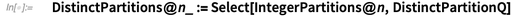 DistinctPartitions@n_ : Select DistinctPartitions@n_ : Select