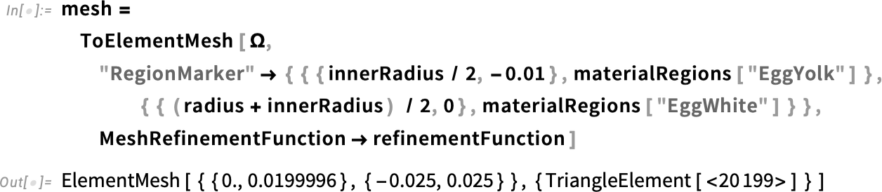 mesh = ToElementMesh mesh = ToElementMesh