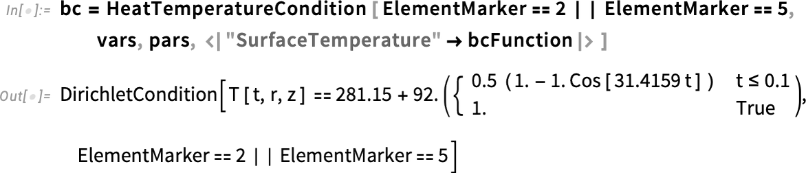 bc = HeatTemperatureCondition bc = HeatTemperatureCondition