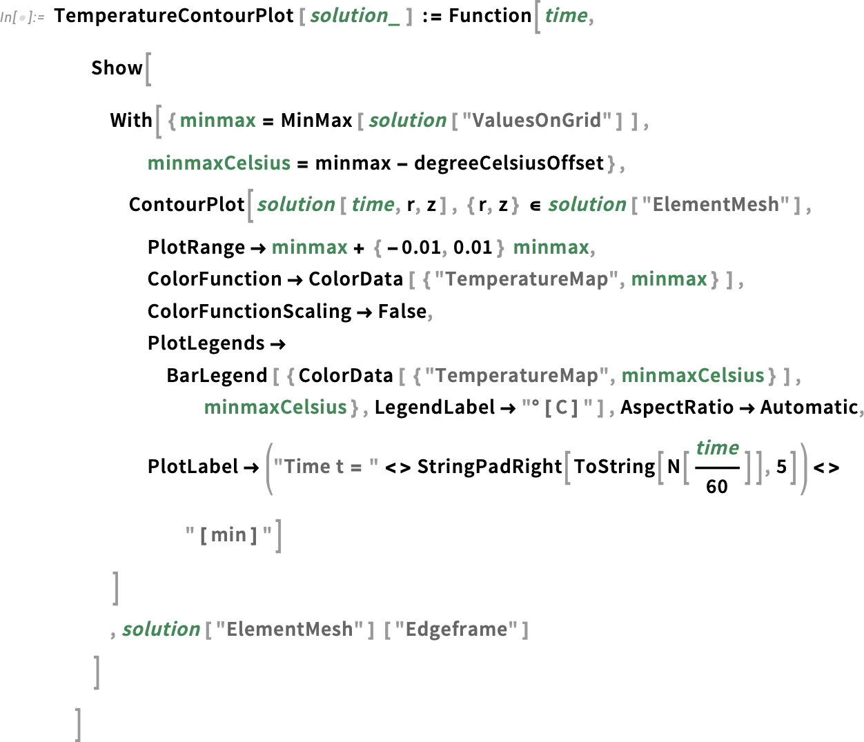 TemperatureContourPlot TemperatureContourPlot