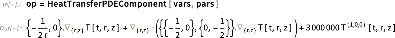 op = HeatTransferPDEComponent op = HeatTransferPDEComponent
