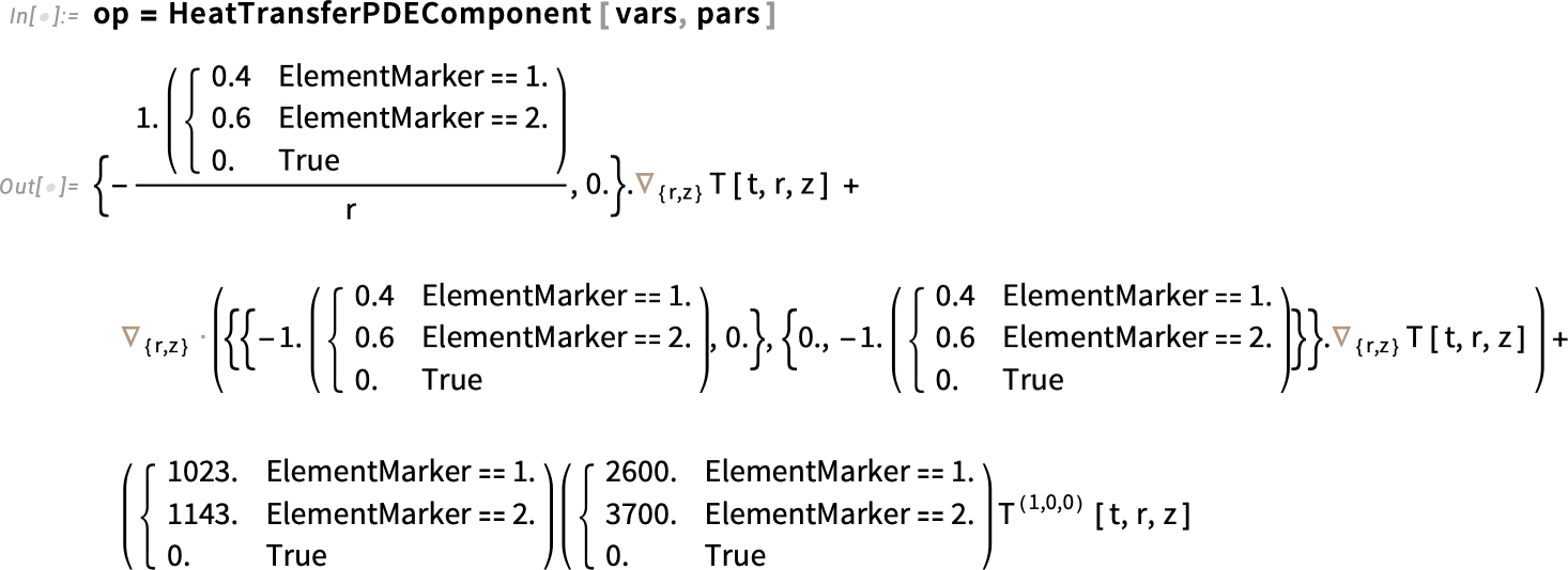 op = HeatTransferPDEComponent op = HeatTransferPDEComponent