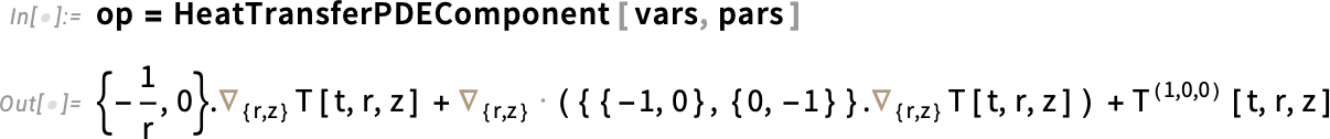 op = HeatTransferPDEComponent op = HeatTransferPDEComponent