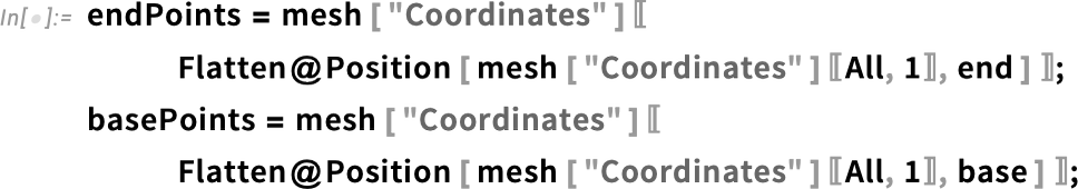 endPoints = mesh endPoints = mesh