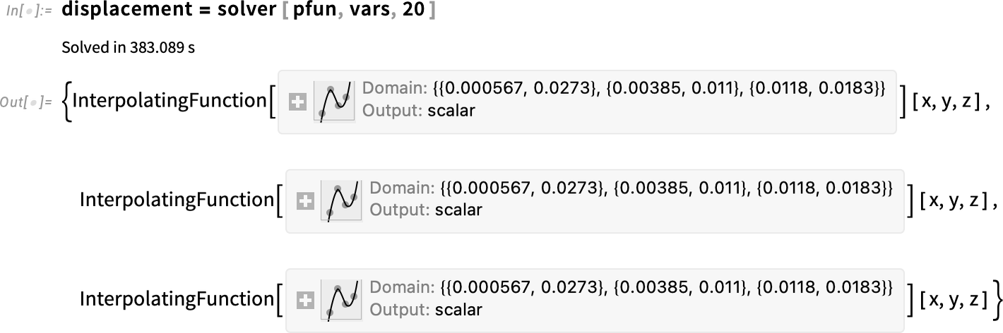 displacement = solver displacement = solver