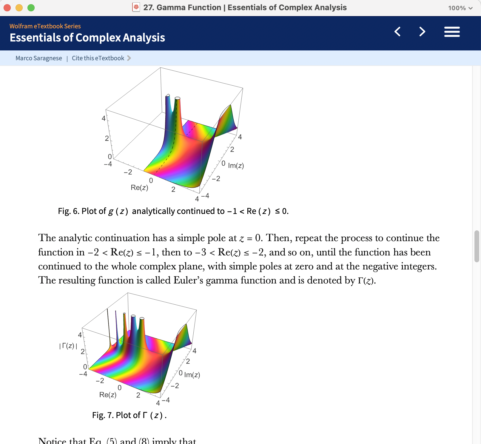 "Essentials of Complex Analysis" visualizations