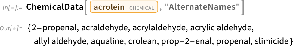 ChemicalData[acrolein
