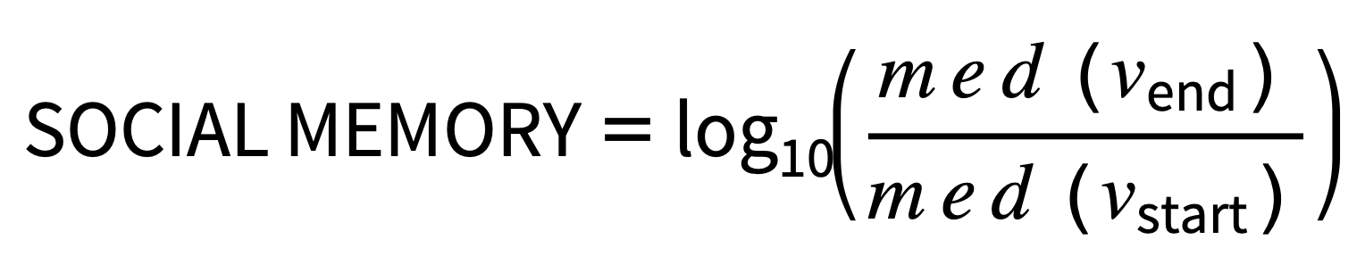 Collective-memory-change formula