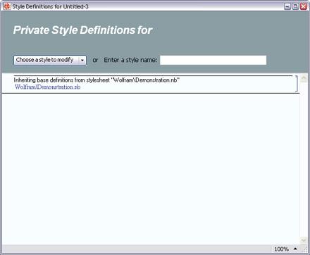 Demonstrations stylesheet