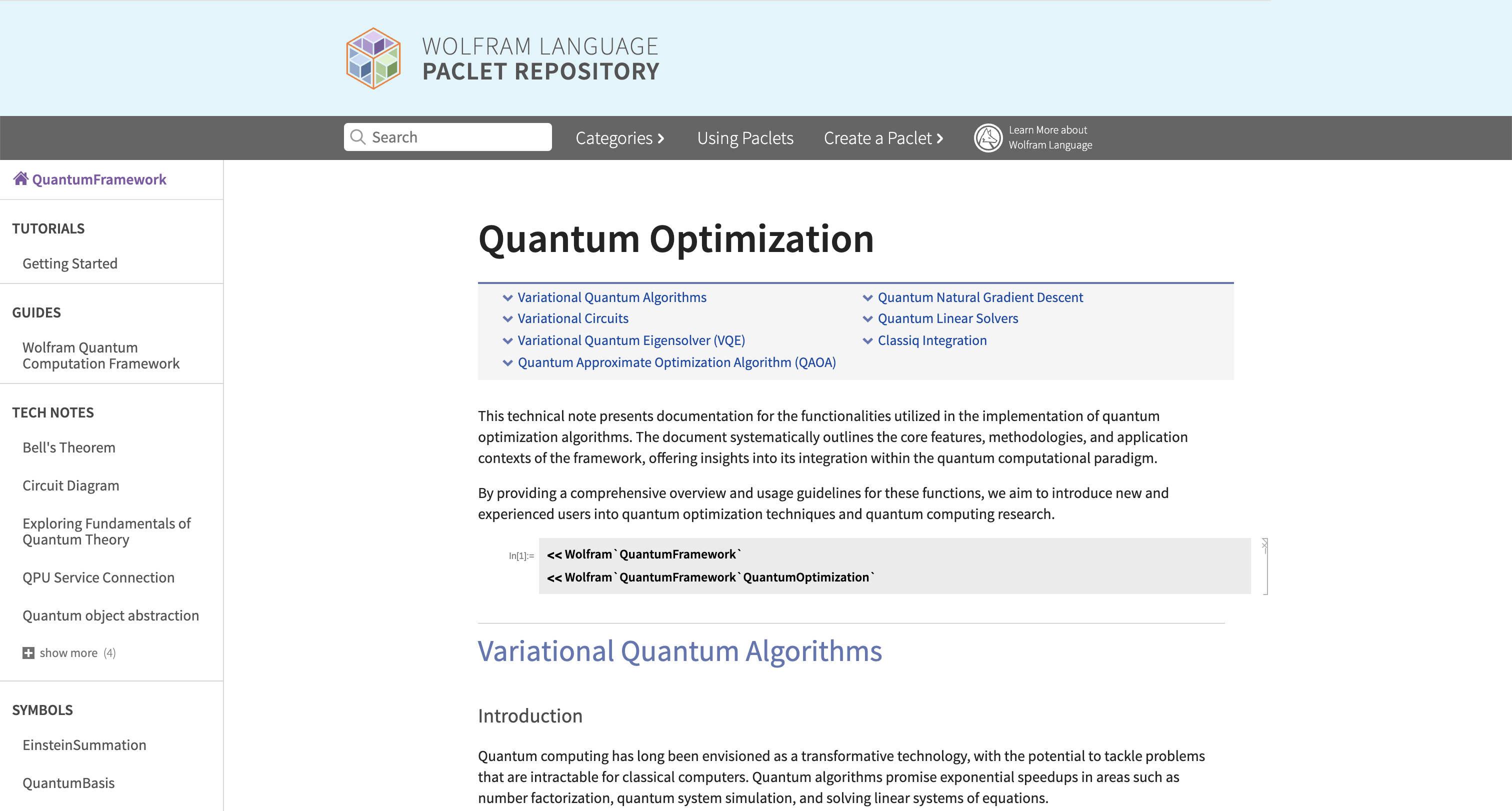 Quantum Optimization Quantum Optimization