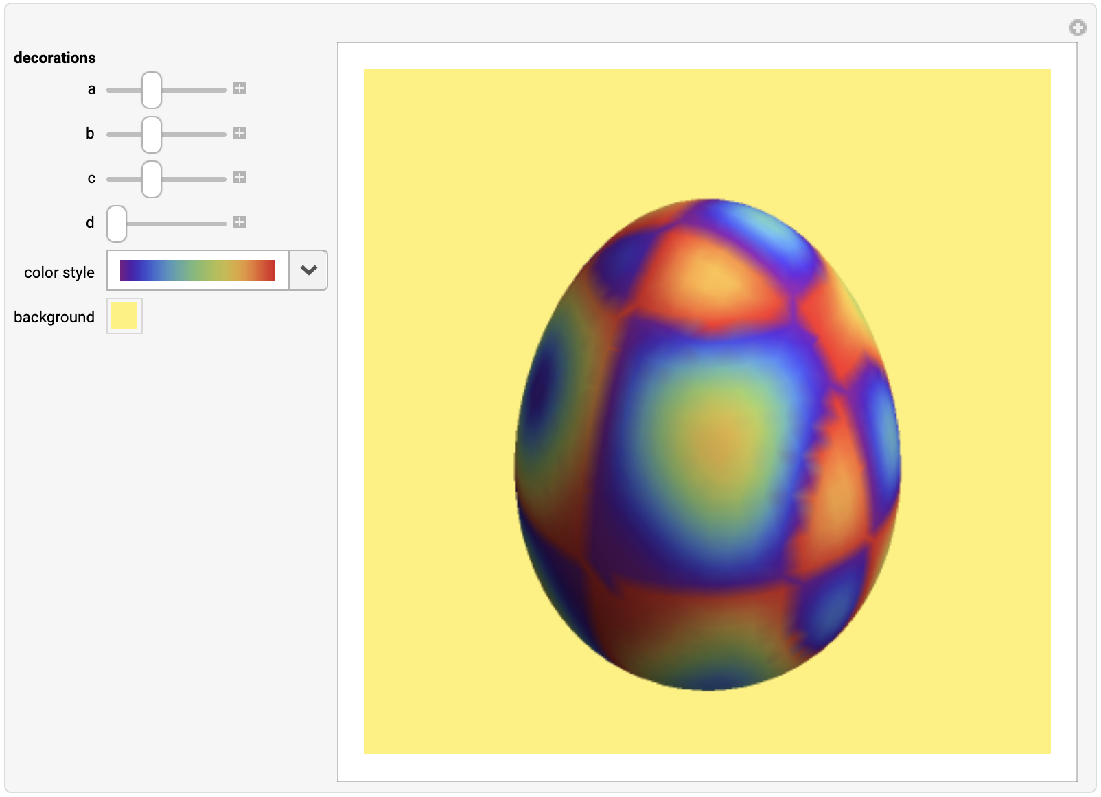 Egg Colored with Sinusoids Egg Colored with Sinusoids