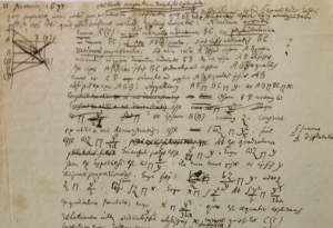 Leibniz’s most famous notations summarized in the margin for the first time