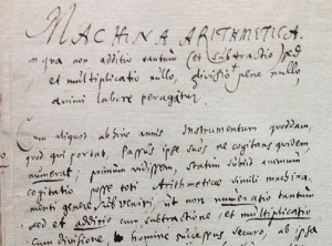 Leibniz's "marketing material" for the machine