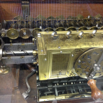 Leibniz’s calculator with the cranking handle