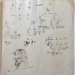 Documents from the archive with a doodle by Leibniz