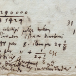 Leibniz calculating a continued fraction
