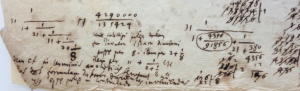 Leibniz calculating a continued fraction