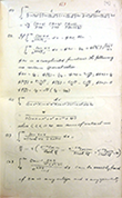 One of the surviving math pages from Ramanujan's letter to Hardy (reproduced by kind permission of the Syndics of Cambridge University Library)