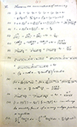 One of the surviving math pages from Ramanujan's letter to Hardy (reproduced by kind permission of the Syndics of Cambridge University Library)