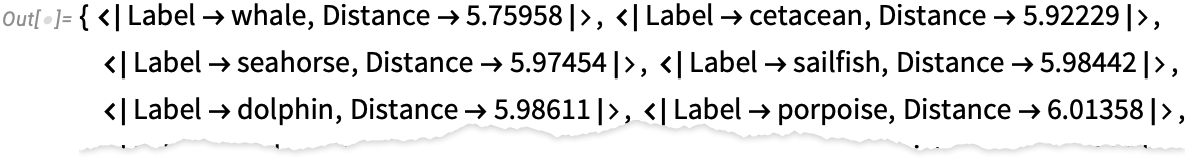 SemanticSearch distances