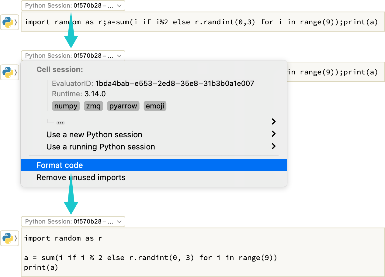 Automatic code formatting rules