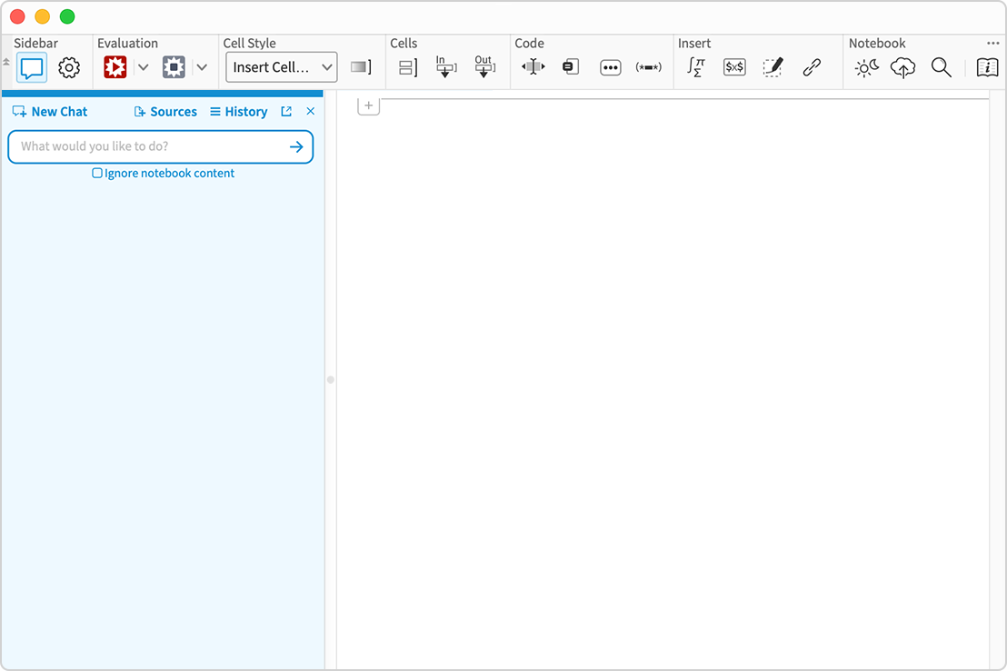 Notebook chat sidebar