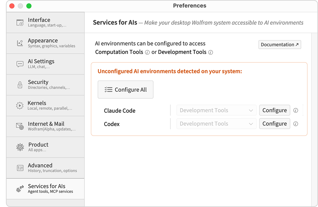 Preferences dialog