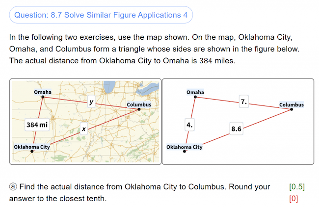 Click to enlarge Map showing triangle with vertices at Omaha, Columbus, and Oklahoma City