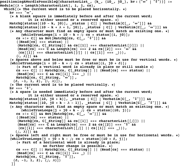 Constructing Crossword Arrays Faster « The Mathematica Journal
