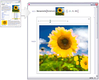 Mathematica 7 lets you drag an image from anywhere into Mathematica, then start computing with it. Mathematica 7 lets you drag an image from anywhere into Mathematica, then start computing with it.