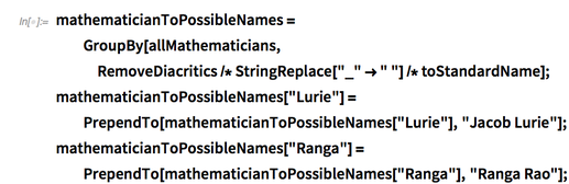mathematicianToPossibleNames=GroupBy