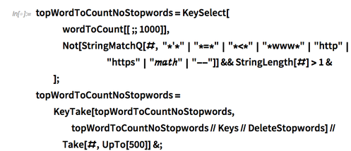 topWordToCountNoStopwords=KeySelect