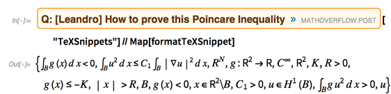 "TeXSnippets"] // Map[formatTeXSnippet]